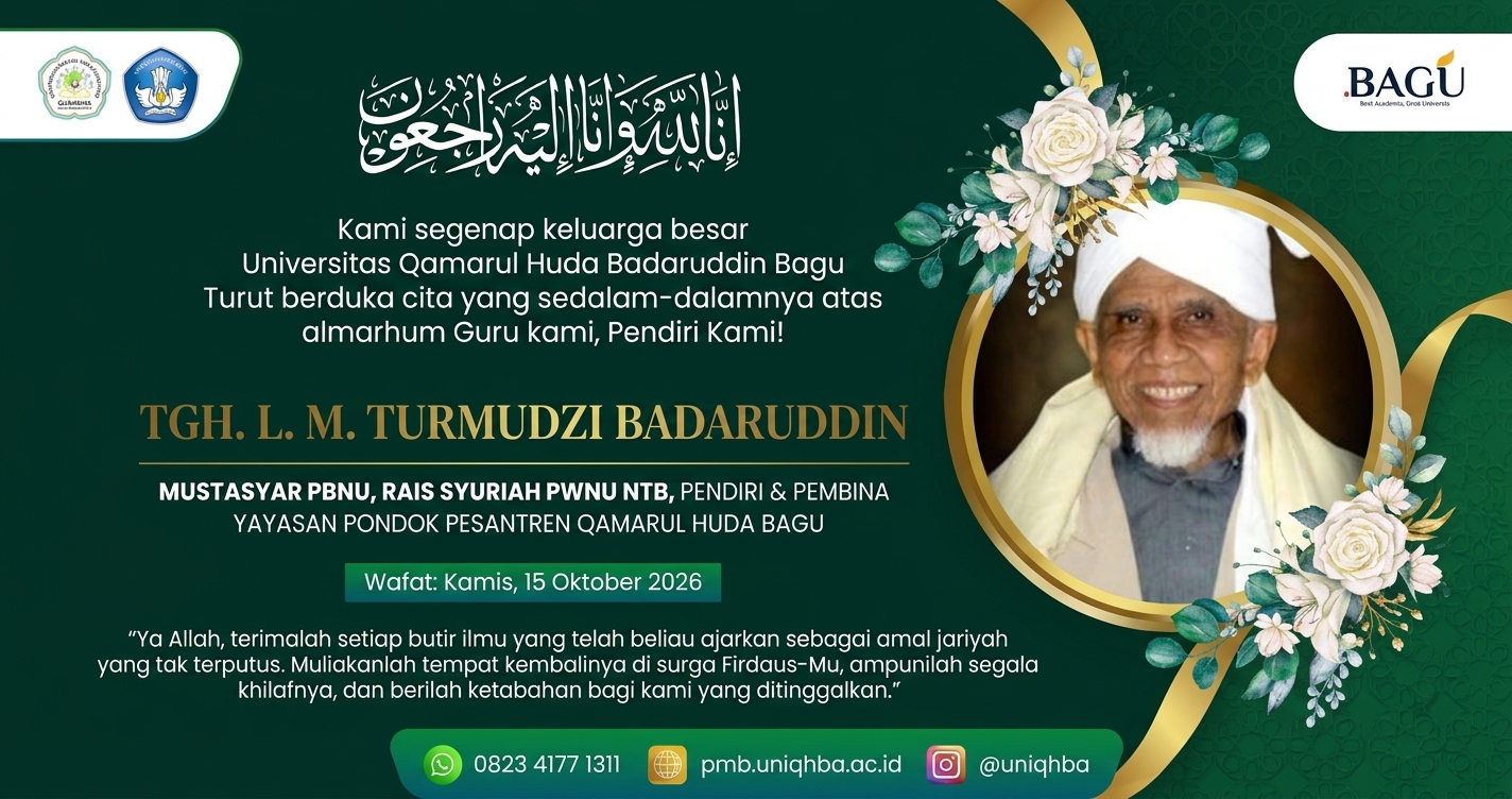 Innalillahi wa Inna Ilaihi Raji’un, UNIQHBA Berduka: TGH. L. M. Turmudzi Badaruddin Wafat