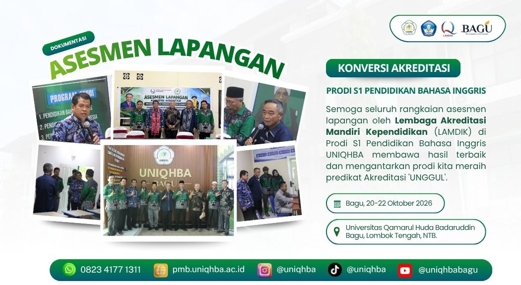 UNIQHBA Jalani Asesmen Lapangan Konversi Akreditasi Prodi S1 Pendidikan Bahasa Inggris oleh LAMDIK